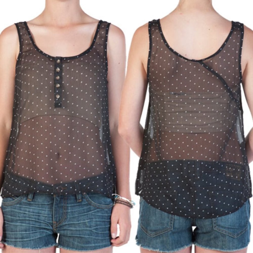 Volcome Polka Dot Sheer Top